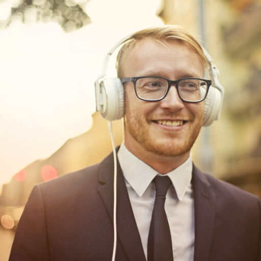 Person with a straight look